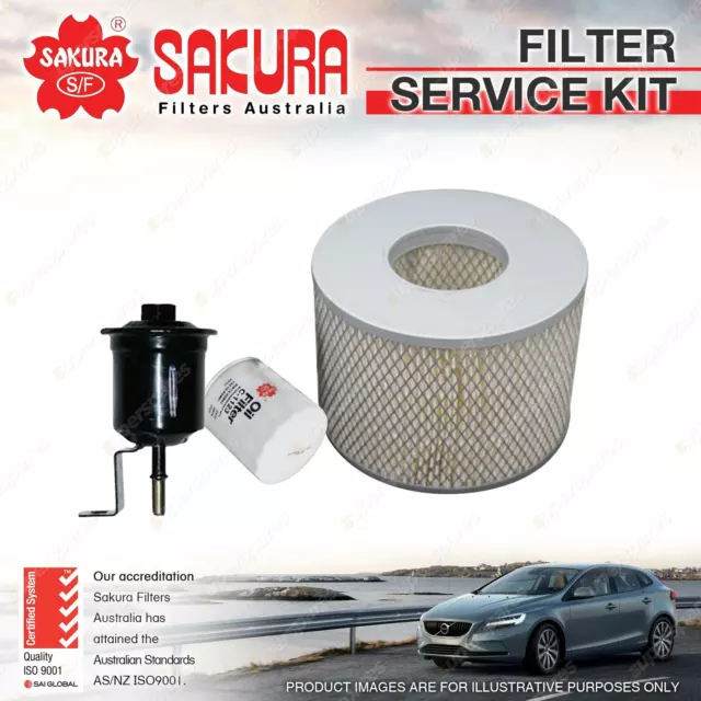 Sakura Oil Air Fuel Filter Service Kit for Toyota Hilux RZN149 154 169 174 147