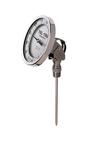 Tel-Tru 41100257 Model Aa375R Resettable Bi-Metal Process Grade Thermometer S...