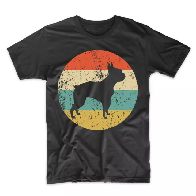 Boston Terrier Shirt - Retro Boston Terrier Men's T-Shirt - Dog Icon Shirt
