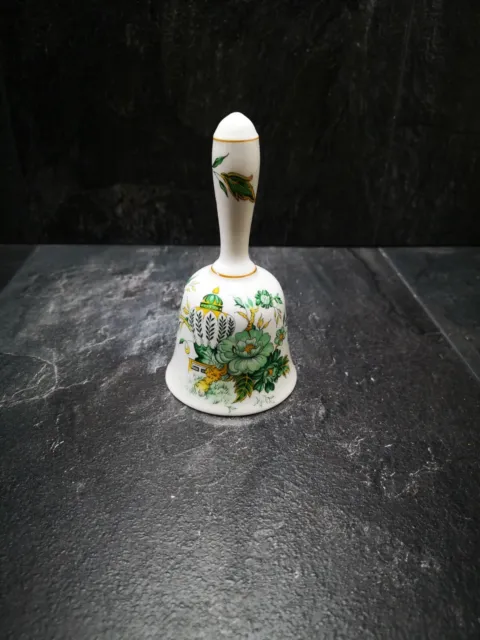 Crown Staffordshire Zierglocke in Kowloon orientalisches Blumenmuster grünes Design