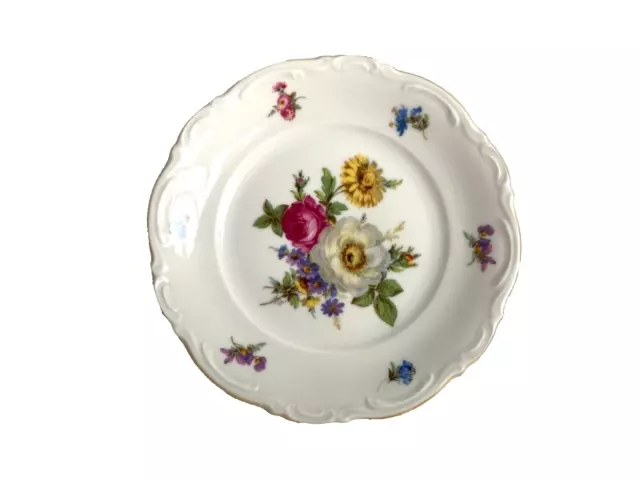 Vintage Mitterteich Meissen Floral Bavaria Germany Salad Plates 7-3/4”12 avail.