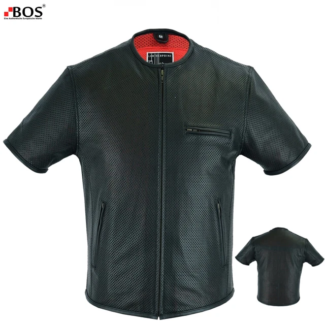 Herren Motorradleder Kutte Biker Motorrad Leder Weste Biker Motorrad Lederkutte
