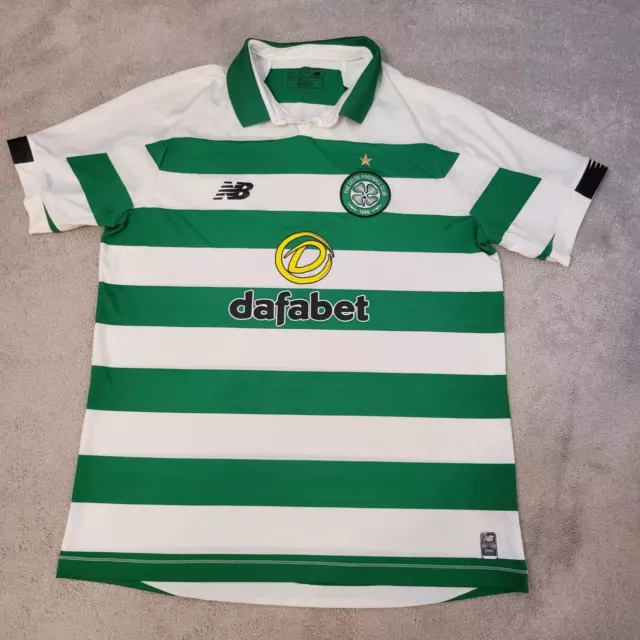 Keltisches Fußballhemd extra groß grün Heim Kit 2018 2019 New Balance Trikot