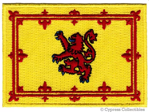 SCOTLAND FLAG PATCH embroidered iron-on SCOTTISH ROYAL STANDARD LION RAMPANT