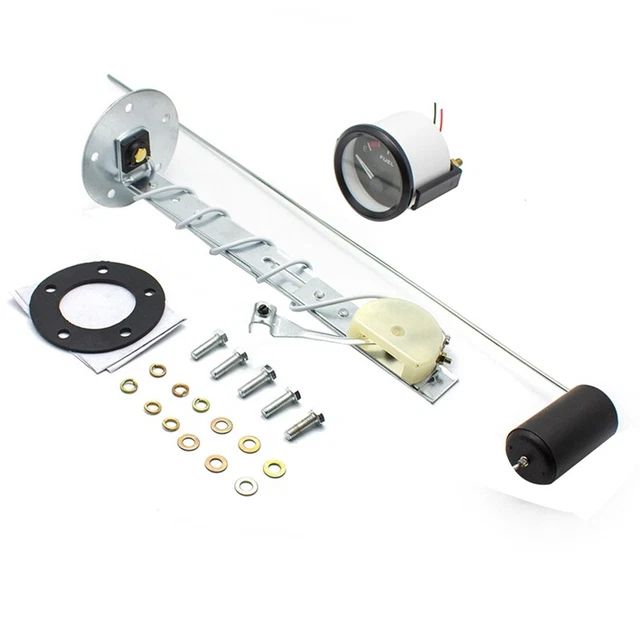 1 x (misuratore livello carburante auto 0-90 ohm 12 v/24 v serbatoio olio livello 52 mm universale auto luna