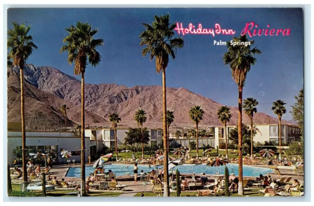 c1960 Holiday Inn Riviera Hotel Exterior Trees Palm Springs California Postcard