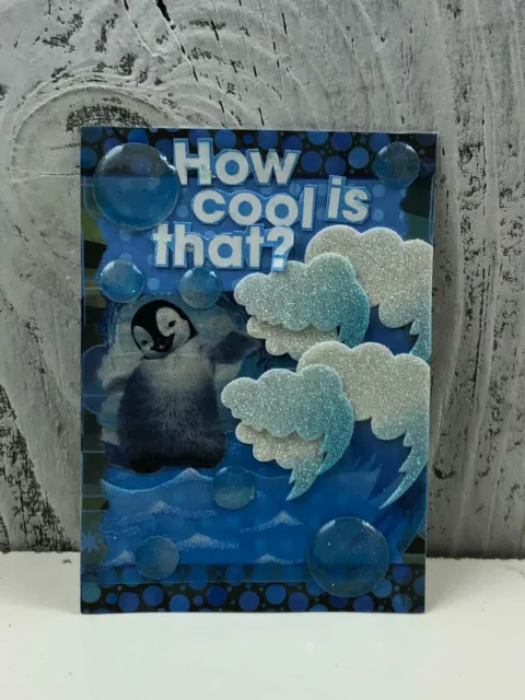 How Cool Is That - Aceo Artist Trading Card Artist Hand Made Glitter