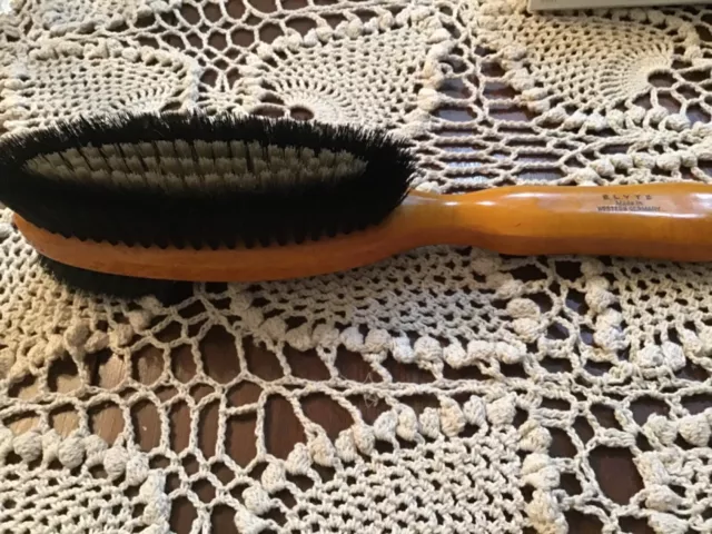 Vintage Made in Western Germany ELYTE Wooden Clothes Lint Brush 11"