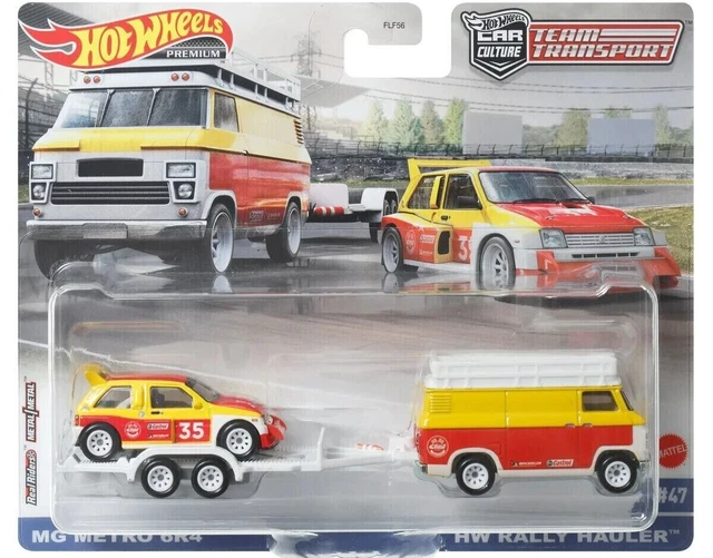 HOT WHEELS CAR Culture Team Transport Rally Hauler with MG Metro 6R4