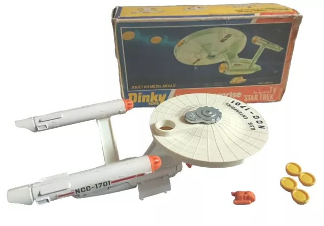 Dinky Toys #358 USS Enterprise Poor Box, Discs, Shuttle Pod alle Original 1975