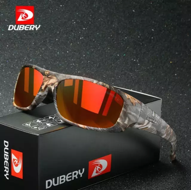 DUBERY Men Polarized Sport Sunglasses Fishing Cycling Windproof Goggles UV400