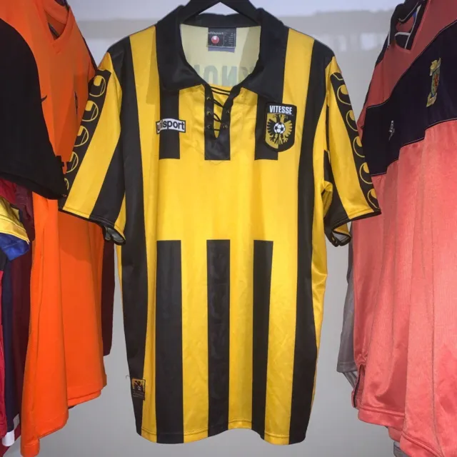Herren Vitesse Arnhem 2000/01 uhlsport Heim Fußball Shirt knol 4 XL