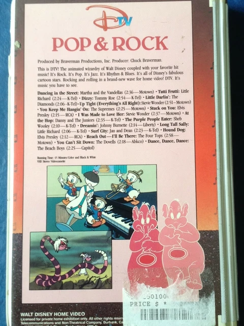 WALT DISNEY - VHS Video Tape - Pop & Rock (1984) - pre-owned $13.99 ...