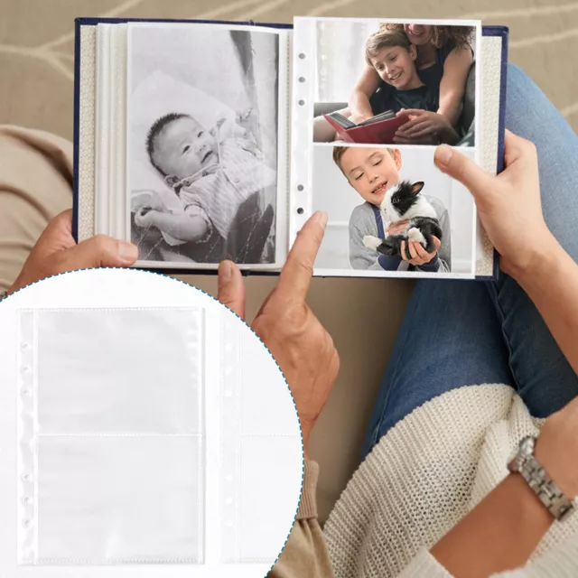 30pcs Photo Card Sleeve For A5 6 Ring Binders Waterproof Protection 120 Pockets 3