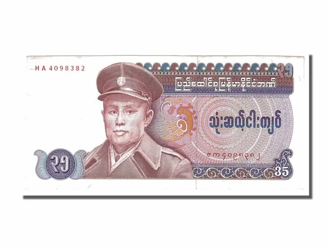 [#152444] Banknote, Burma, 35 Kyats, 1986, AU(55-58)