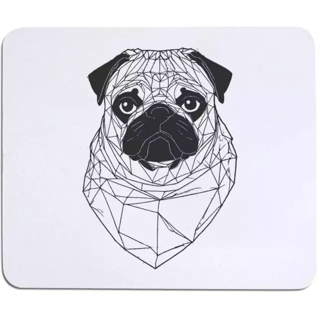 'Geometric Pug' Mouse Mat / Desk Pad (MO00031019)