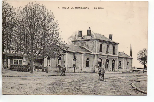 RILLY LA MONTAGNE - Marne - CPA 51 - La Gare