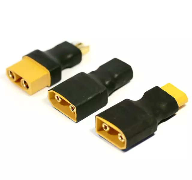 3x Stück XT90 Adapter auf T-Dean XT60 Stecker T-Plug Buchse Female Lipo Akku Set