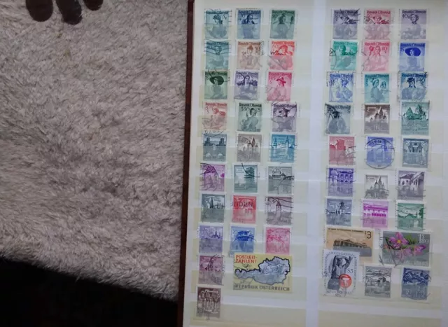 Briefmarken Sammlung Lot Europa Österreich 2 DIN A4 Seiten