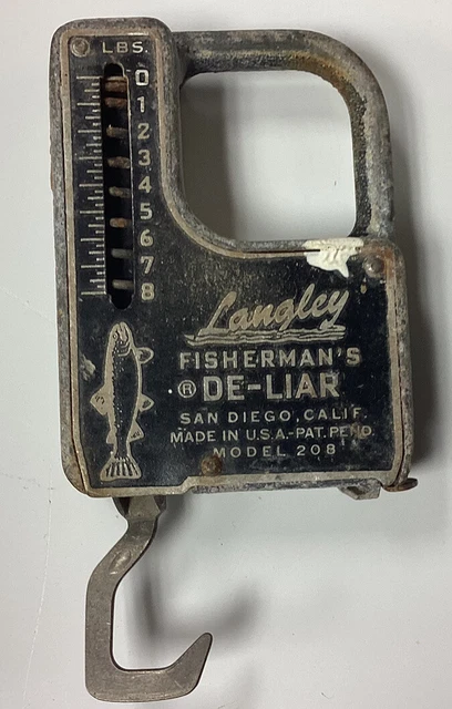 Balance De Pêche Vintage Langley - Fisherman's De Liar - Années 50 - Avec Ruban Mesure