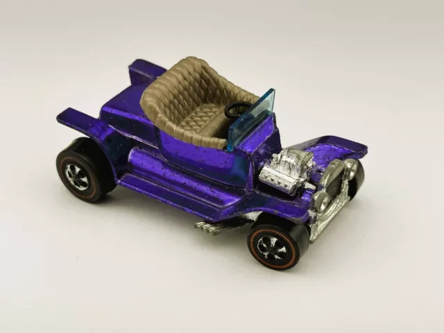 Hot Wheels Redline HOT HEAP Tough Purple HK Tan Interior Very Nice !!