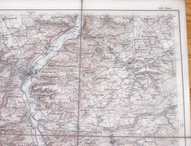 Karte des Deutschen Reiches 1:100.000 # 1910 # JENA Blatt 439