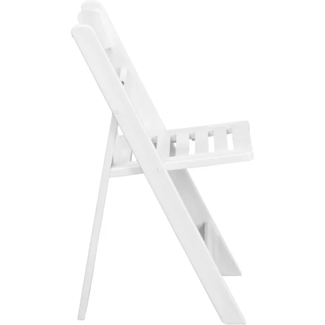 Flash Furniture Resin Folding Chair — White, 17 1/2in.W x 18in.D x 30 3/4in.H,