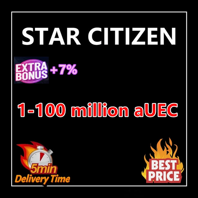 Star Ctzen 15,000,000 Auec (alpha UEC) for 4.5 Lve Express Delvery