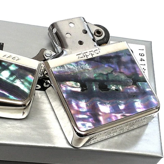Zippo Oil Lighter Mirror Line Shell Silver 1941 Replica Limited Serial Number 3