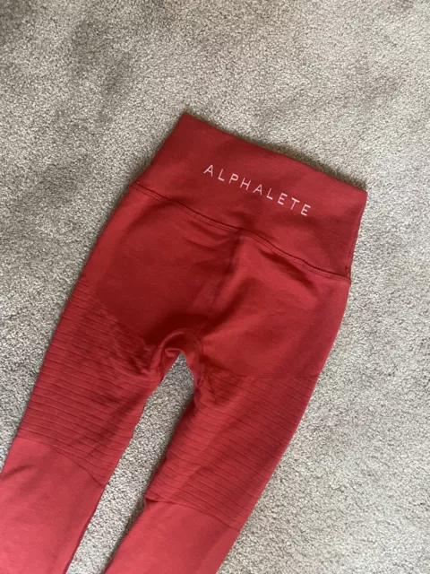 BRAND NEW WOMENS Aero Berry Red Alphalete leggings Xs (no Tags