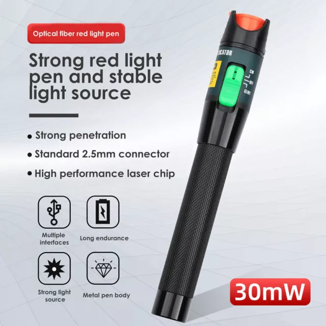 Fiber Visual Fault Locator -  VFL Fiber Optic Cable Tester Meter, 30mW Red Light