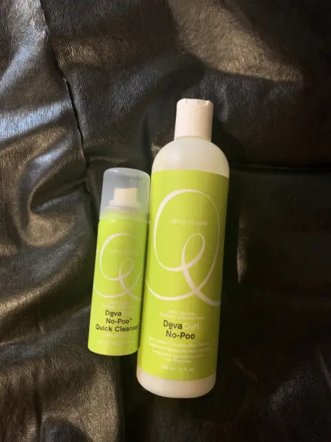 Deva Curl No Poo Conditioning Cleanser 12 Oz & Deva Curl Quick Cleanser  1.5 Oz