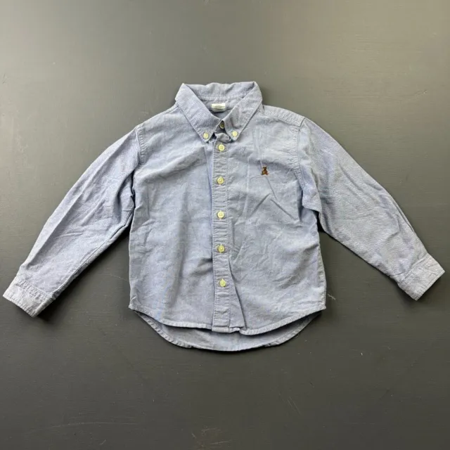 Baby Gap Shirt Boys 5 Years, Long Sleeve, Button-Up, Chambray, Blue