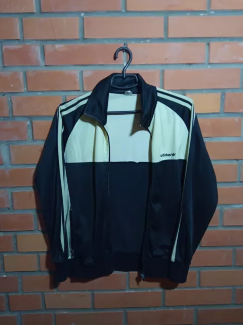 Adidas Vintage Jacket With Zipped Black 80s Made in West Germany Men Size 42