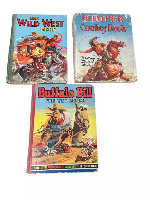 Vintage Buffalo Bill Annual 1950 Plus 2 Others Retro See Photos And Description