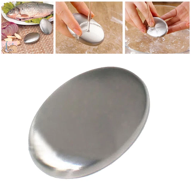 Stainless Steel Soap Remove Garlic Odor Smell Fish Deodorize Kitchen Eliminating