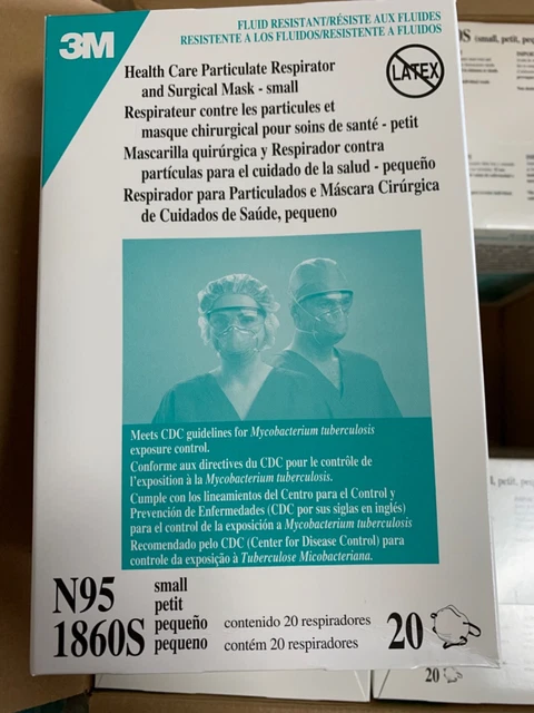 40 Pieces 3M N95 Health Care Particulate Respirator Surgical Face Mask 1860S
