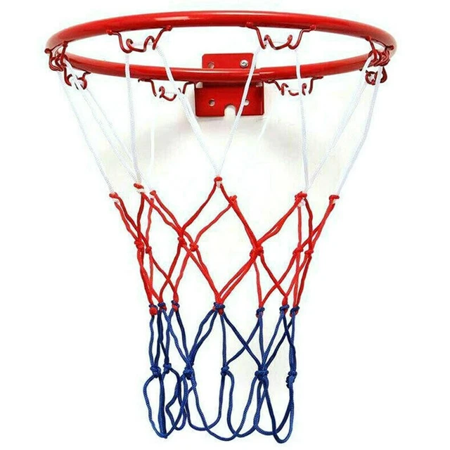32cm Wall Mounted Basketball Hoop Netting Metal Rim Hanging Basket Basket-B V1R6