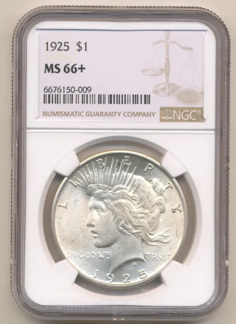 1925 $1 Peace Dollar MS 66+ NGC