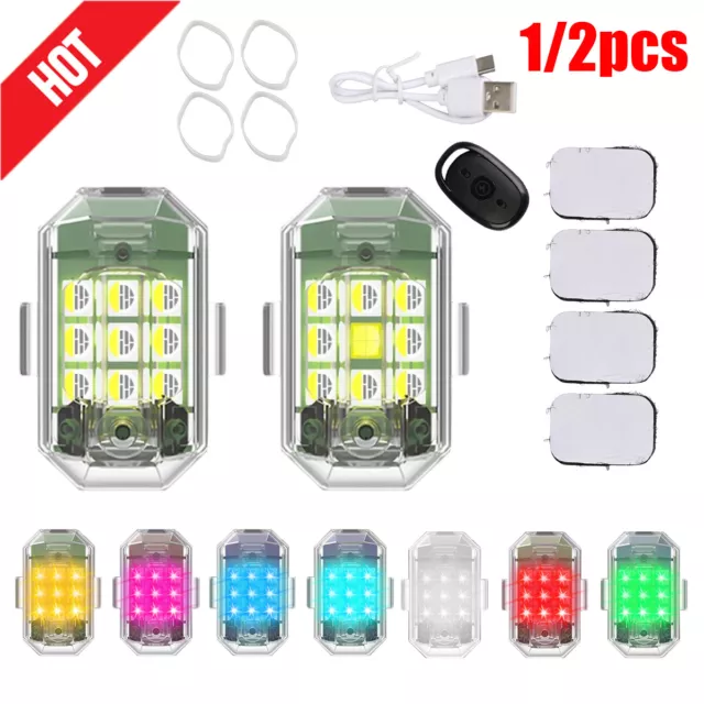 7 Colors Remote Control Wireless LED Strobe Light Rechargeable Flashing Light