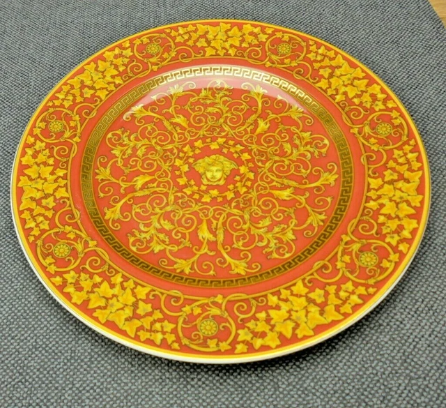Wandteller ca. 18 cm  Medusa Red Floralia Versace Rosenthal