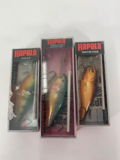 LOT OF 6 Rapala Risto Rap RR-7 SD Shad Alose New Deep Runner