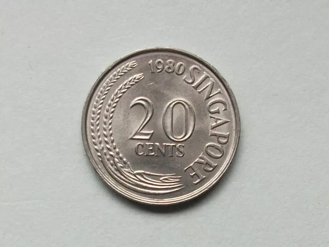 SINGAPUR 20 Cents 1980 Münze Tiermotiv