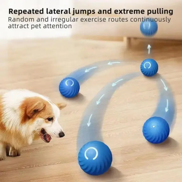 USB Electronic Smart Dog Toy Ball  Interactive Pet Automatic Moving Ball Gift 3