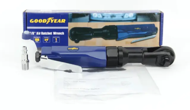 NEW. GOODYEAR ⅜" 50 ft×lb Torque Air Ratchet Wrench (RP7438) Compressor Tool 🆕