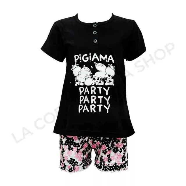 Pyjamas Crazy Farm Fille Article 32220 Manche Courte Coton