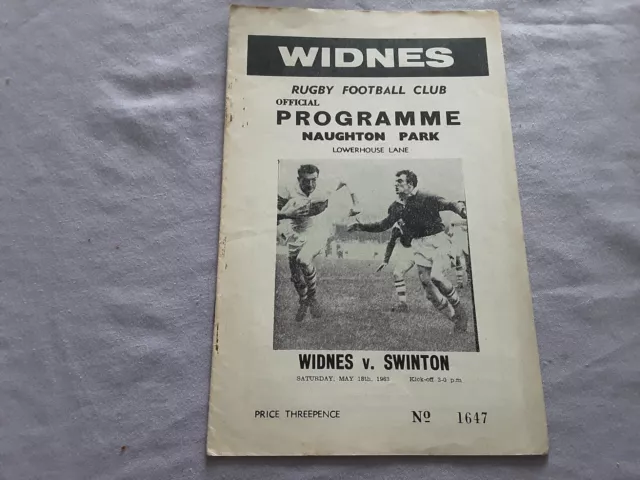 Widnes v Swinton 1963 (Wid-24)