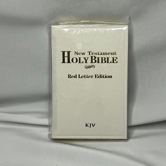 Holy Bible New Testament KJV Pocket Size Red Letter Edition White