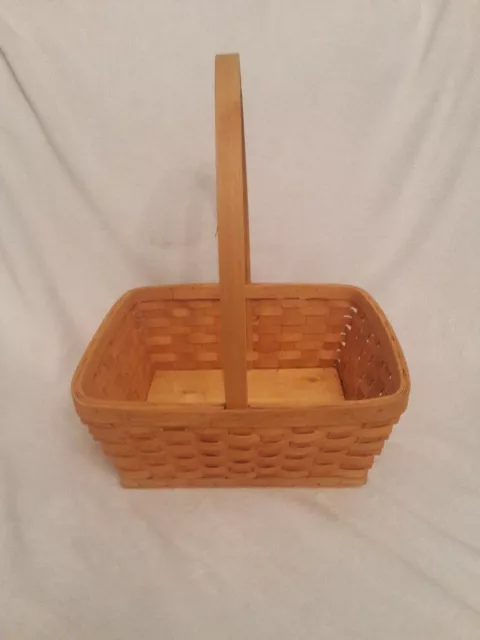 Wicker Fruit Gift Basket Handwoven Solid Bottom Handle Market Storage