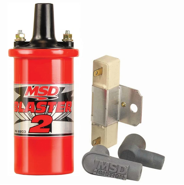 MSD Ignition Blaster 2 bobina di accensione ad alte prestazioni con resistenza di zavorra (rosso)